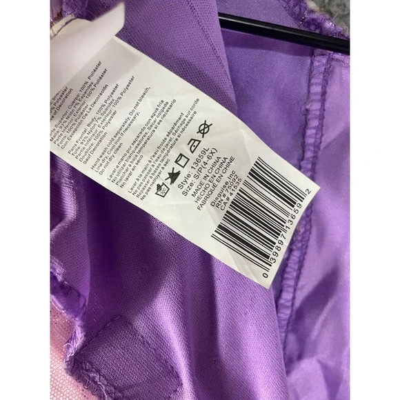 Disney Princess Rapunzel Costume Dress Purple Gold Tangled Size 4-6X - Picture 5 of 14